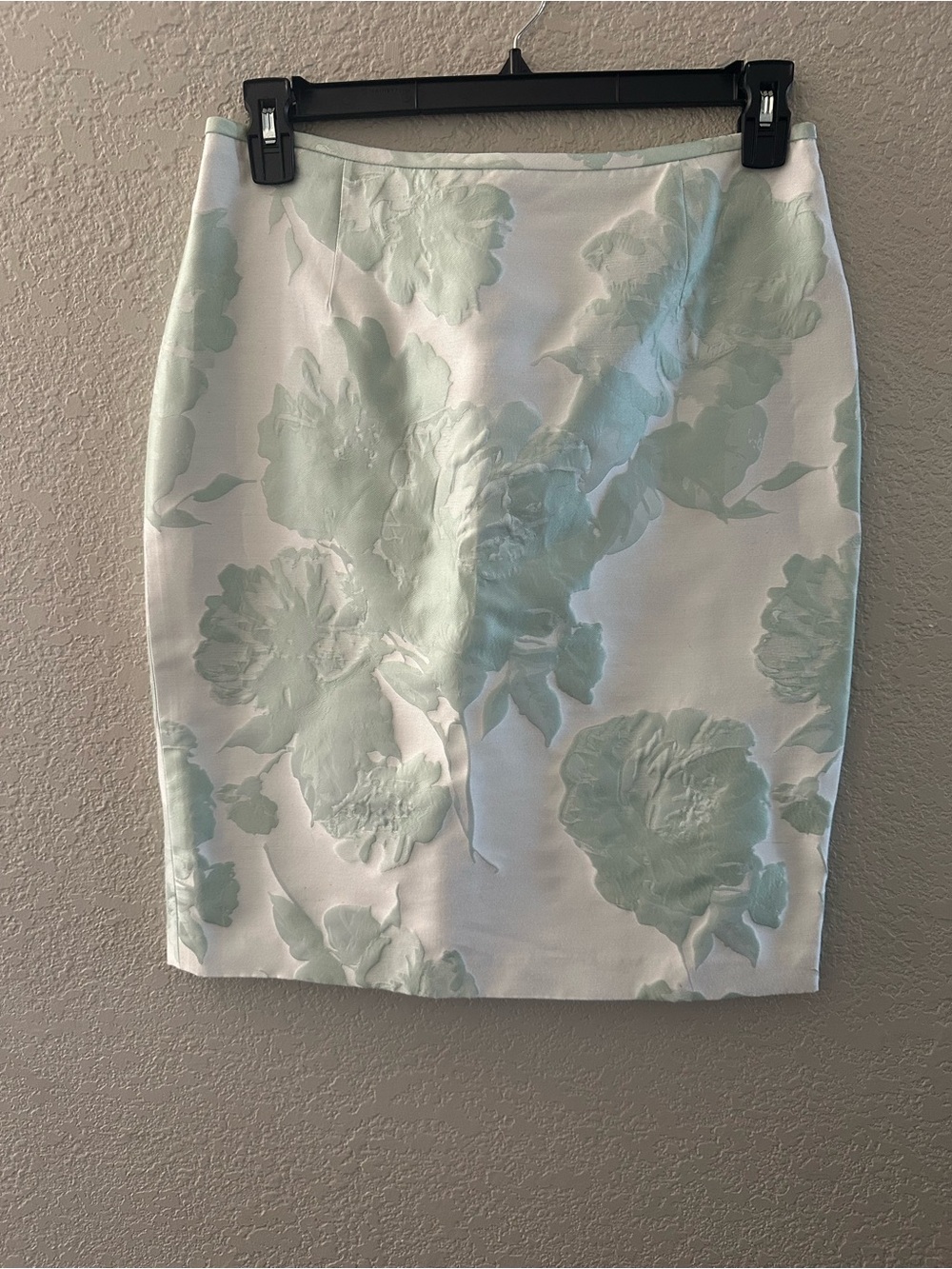 Tahari Mint Floral Jacquard Pencil Skirt